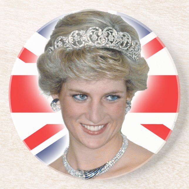 HRH Princess Diana Union Jack Coaster (Front)