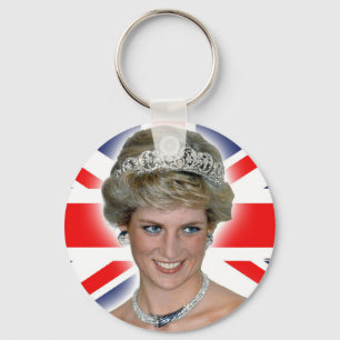 HRH Princess Diana Union Jack Keychain