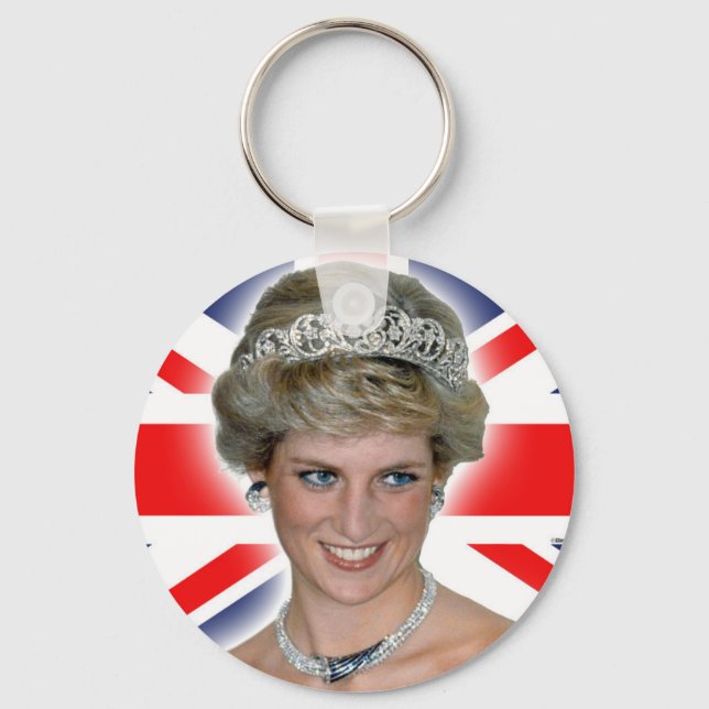 HRH Princess Diana Union Jack Keychain (Front)