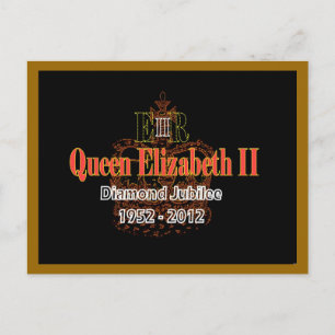HRH Queen Elizabeth Diamond Jubilee postcard