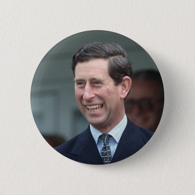 HRH The Prince of Wales 2 Inch Round Button (Front)