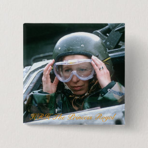 HRH The Princess Royal 1985 2 Inch Square Button