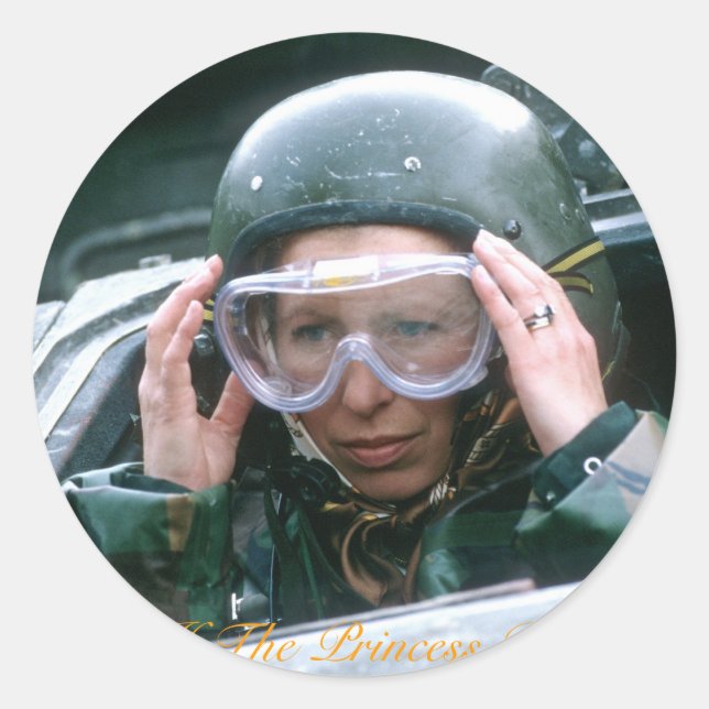 HRH The Princess Royal 1985 Classic Round Sticker (Front)