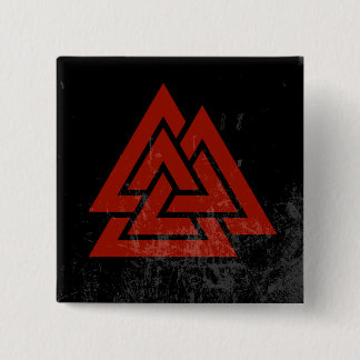 Hrungnir's Heart (red & black grunge) 2 Inch Square Button