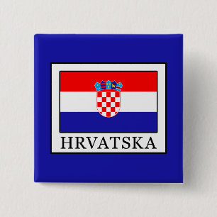 Hrvatska 2 Inch Square Button