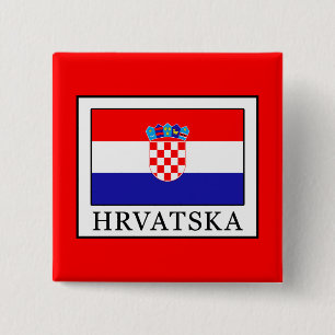 Hrvatska 2 Inch Square Button