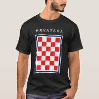 Hrvatska Checker Blue Border