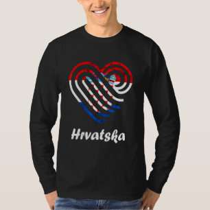 Hrvatska Croatian Flag Croatia Heart Croatian Prid T-Shirt