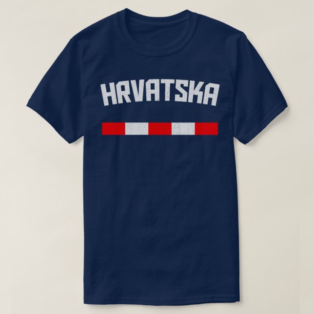 Hrvatska Croatian Vintage Style Design 1 T-Shirt (Design Front)