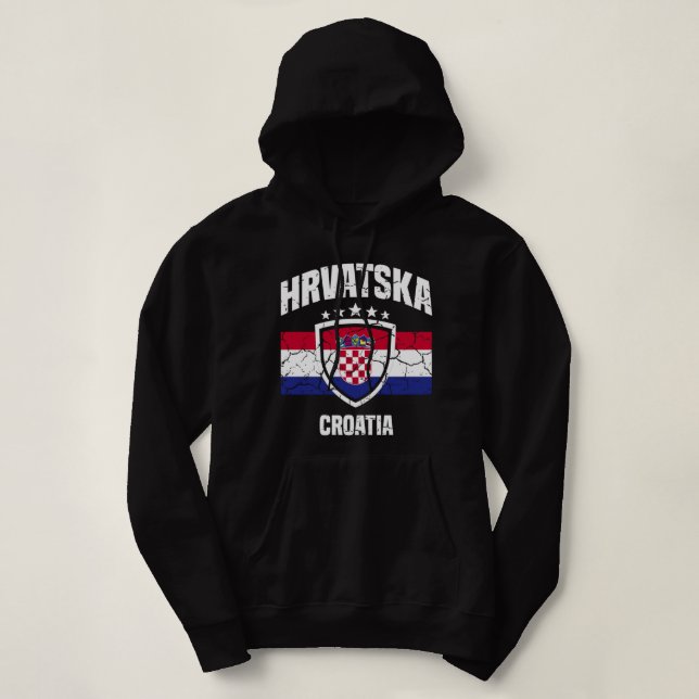Hrvatska Croatie Sweat - shirt à capuche croate de (Design devant)