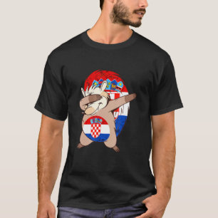Hrvatska Hedgehog Croatian Soccer Team Croatian Fl T-Shirt