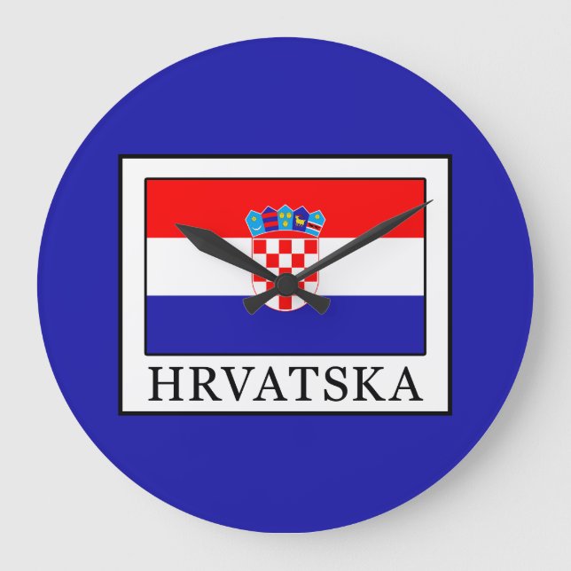 Hrvatska Large Clock (Front)