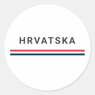 Hrvatska Lines Classic Round Sticker