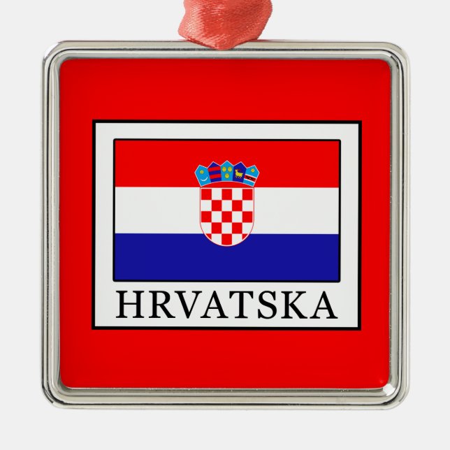 Hrvatska Metal Ornament (Front)