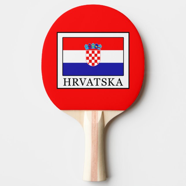 Hrvatska Ping Pong Paddle (Front)