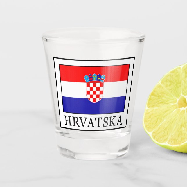 Hrvatska Shot Glass (Front)