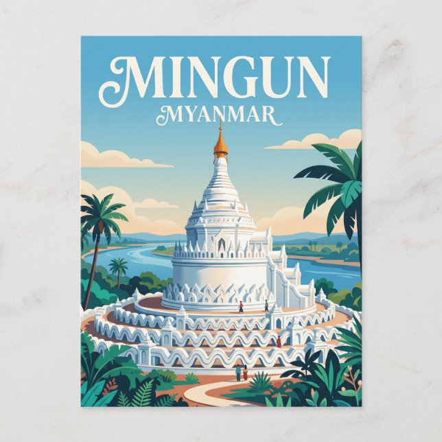 Hsinbyume Pagoda Myanmar Postcard (Front)