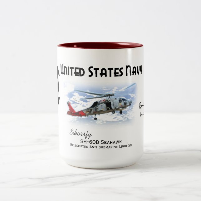 HSL-490 'Scorpion' Helicopter Anti-submarine Light Two-Tone Coffee Mug (Center)