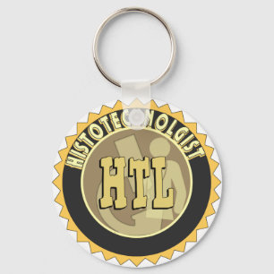 HTL BADGE HISTOTECHNOLOGIST HISTOLOGY TECH KEYCHAIN