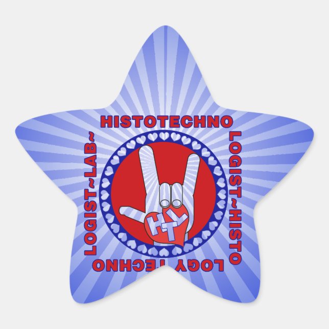 HTL HISTOTECHNOLOGIST SPECIALIST LOGO SQUARE LAB STAR STICKER (Front)