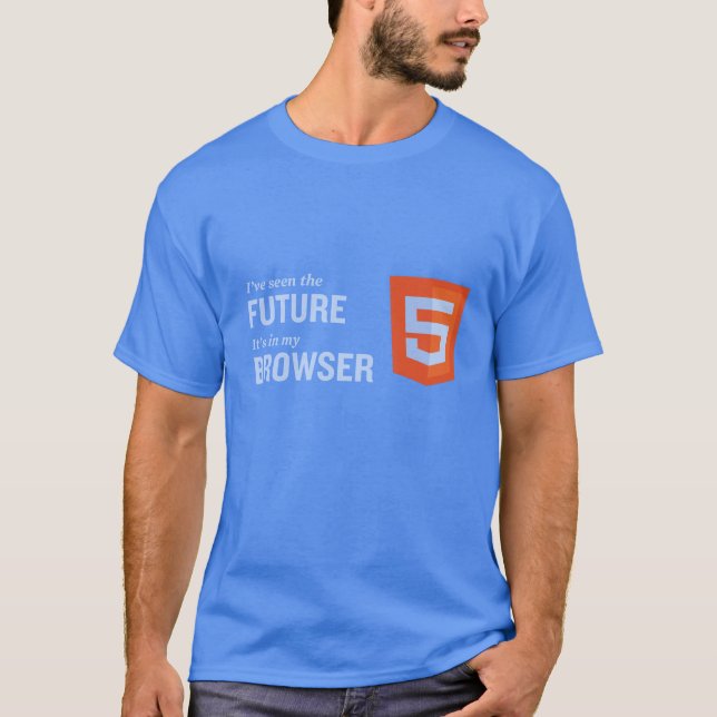 Html5 le futur T-shirt 03 de navigateur (Devant)