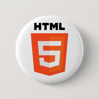 HTML 5 logo 2 Inch Round Button