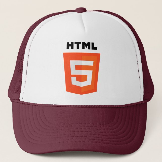 HTML 5 logo Trucker Hat (Front)