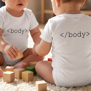HTML Body Tag - Funny Web Developer Baby Bodysuit