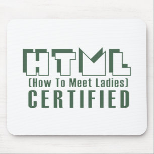 HTML Certified Ladies Mouse Pad