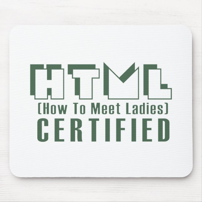 HTML Certified Ladies Mouse Pad (Front)