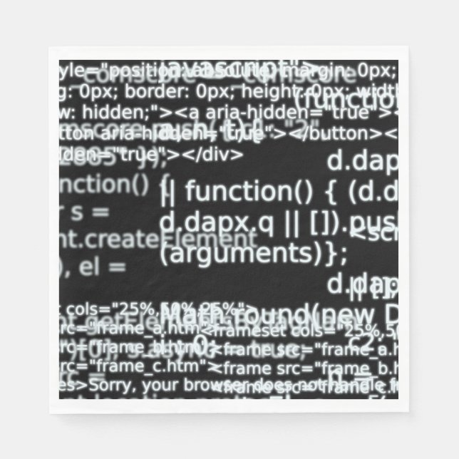 HTML Code v1 Napkin (Front)