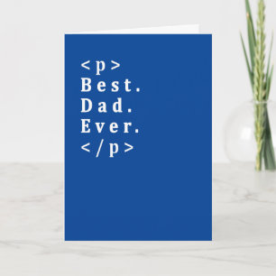 HTML Funny Geek Web Dev Programmer Father's Day Card