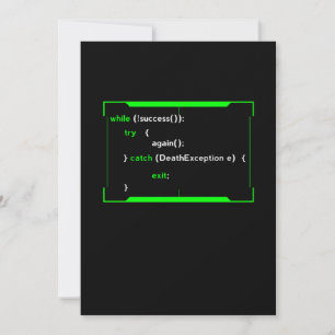 HTML Java Coding Coder Programmer Developer Gift Invitation