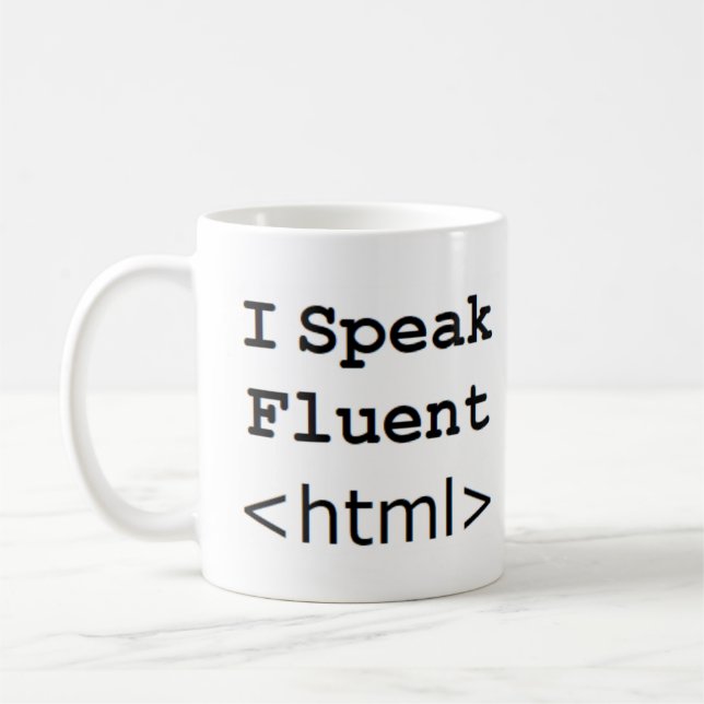 html speaker coffee mug (Left)