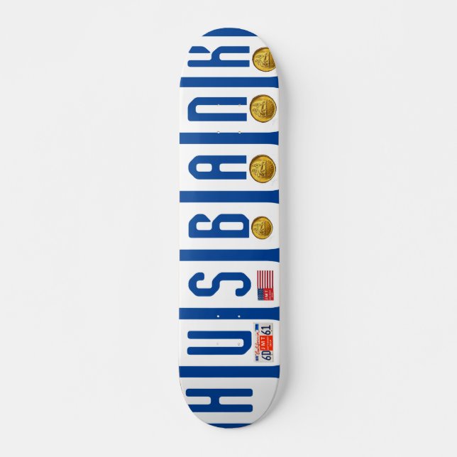 HU$BANK  OFFICAL 7 3/4" Skateboard Deck (Front)