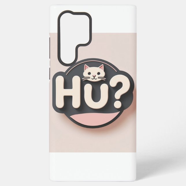  HU? Cute Cat Minimalist Mobile Case (Back)