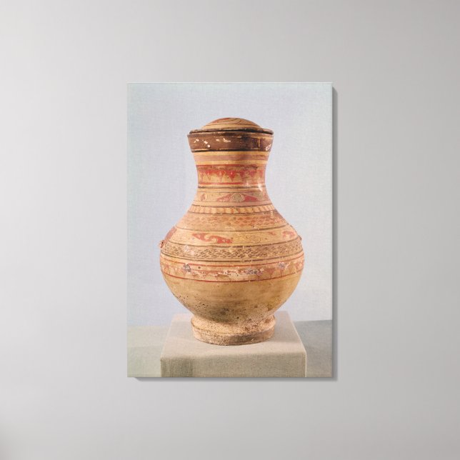 Hu' vase with lid canvas print (Front)