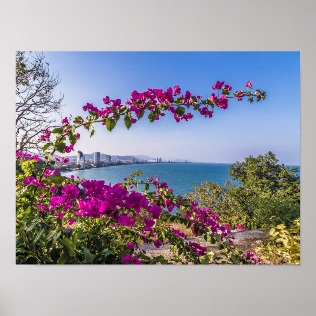 Hua Hin Skyline from Khao Takiab Temple gift Poster (Front)