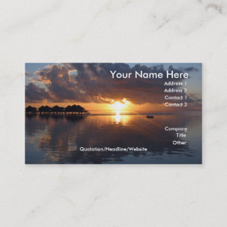 Huahine Sunset Business Card