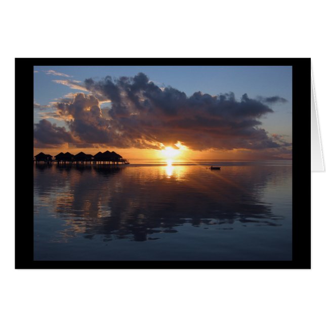Huahine Sunset Card (Front Horizontal)