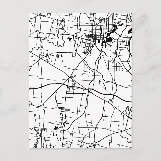 Huaibei China City Map Postcard (Front)