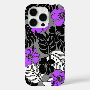 Huakini Bay Hawaiian Hibiscus Floral Grey iPhone 16 Pro Case