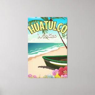 Huatulco Mexican travel poster Canvas Print