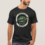 Huatulco Mexico Turtle Badge T-Shirt<br><div class="desc">Huatulco vector art design. It’s known for sprawling pre-Hispanic ruins in nearby Parque Eco-Arqueológico Copalita, including a ceremonial centre with a large stone temple and a ball court.</div>