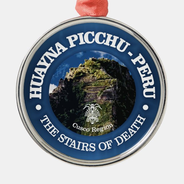 Huayna Picchu (rd) Metal Ornament (Front)