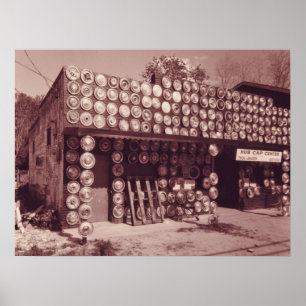 Hub Cap Centre in Houston, Texas Vintage Poster