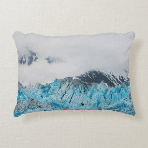 Hubbard glacier from a ship in Alaska Accent Pillow