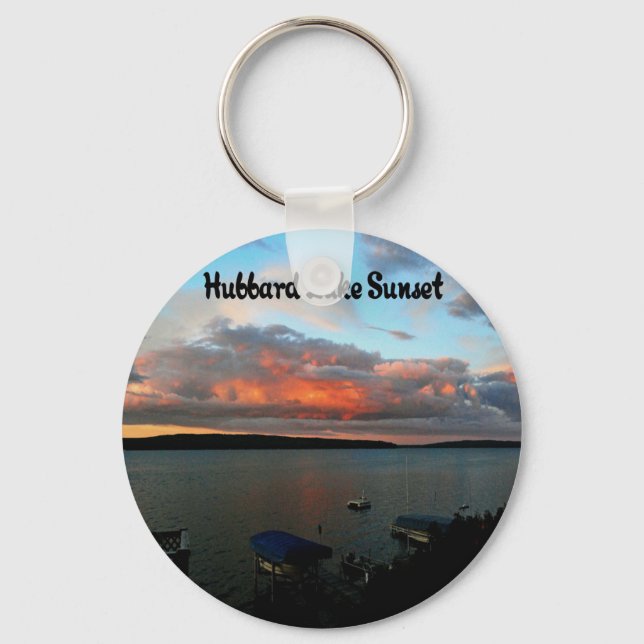 Hubbard Lake Michigan Keychain (Front)