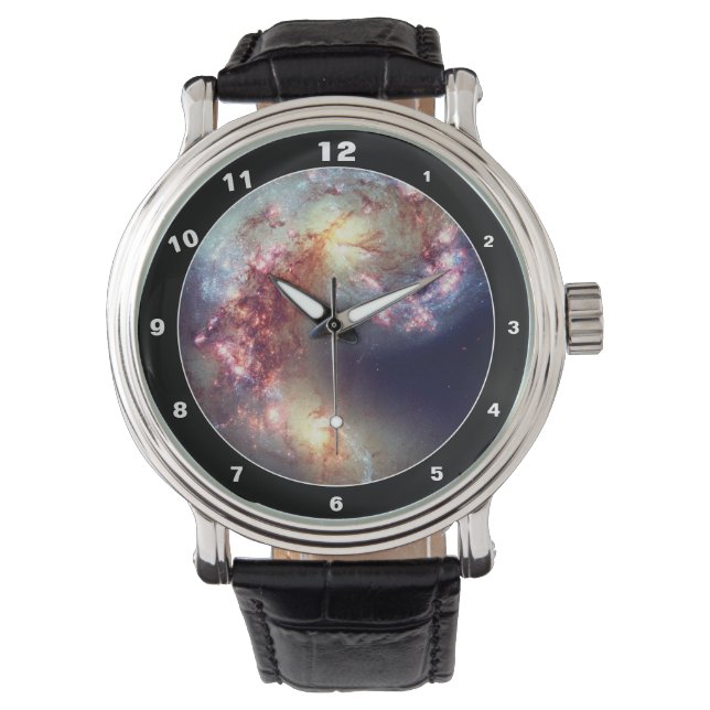 Hubble & Antennae Galaxies 2 - Outer Space (Watch) Watch (Front)