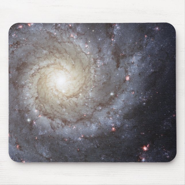 Hubble "grand design spiral galaxy M74 " space Mouse Pad (Front)